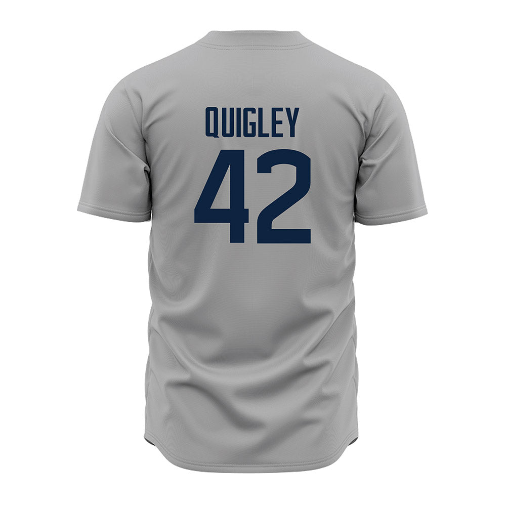 UConn - NCAA Baseball : Stephen Quigley - Baseball Jersey Gray