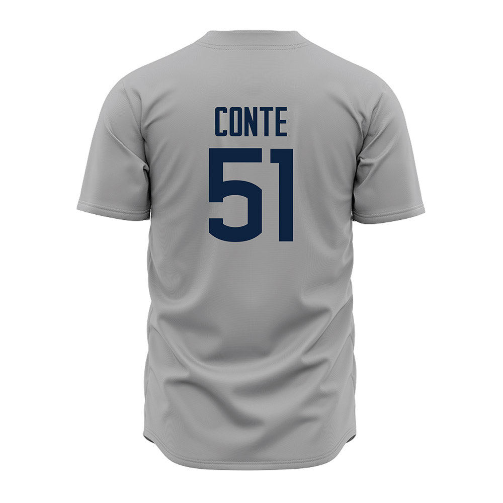 UConn - NCAA Baseball : Giovanni Conte - Baseball Jersey Gray