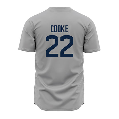UConn - NCAA Baseball : Ian Cooke - Baseball Jersey Gray