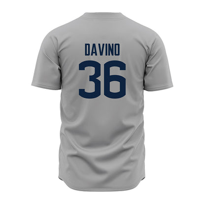 UConn - NCAA Baseball : Brett Davino - Baseball Jersey Gray