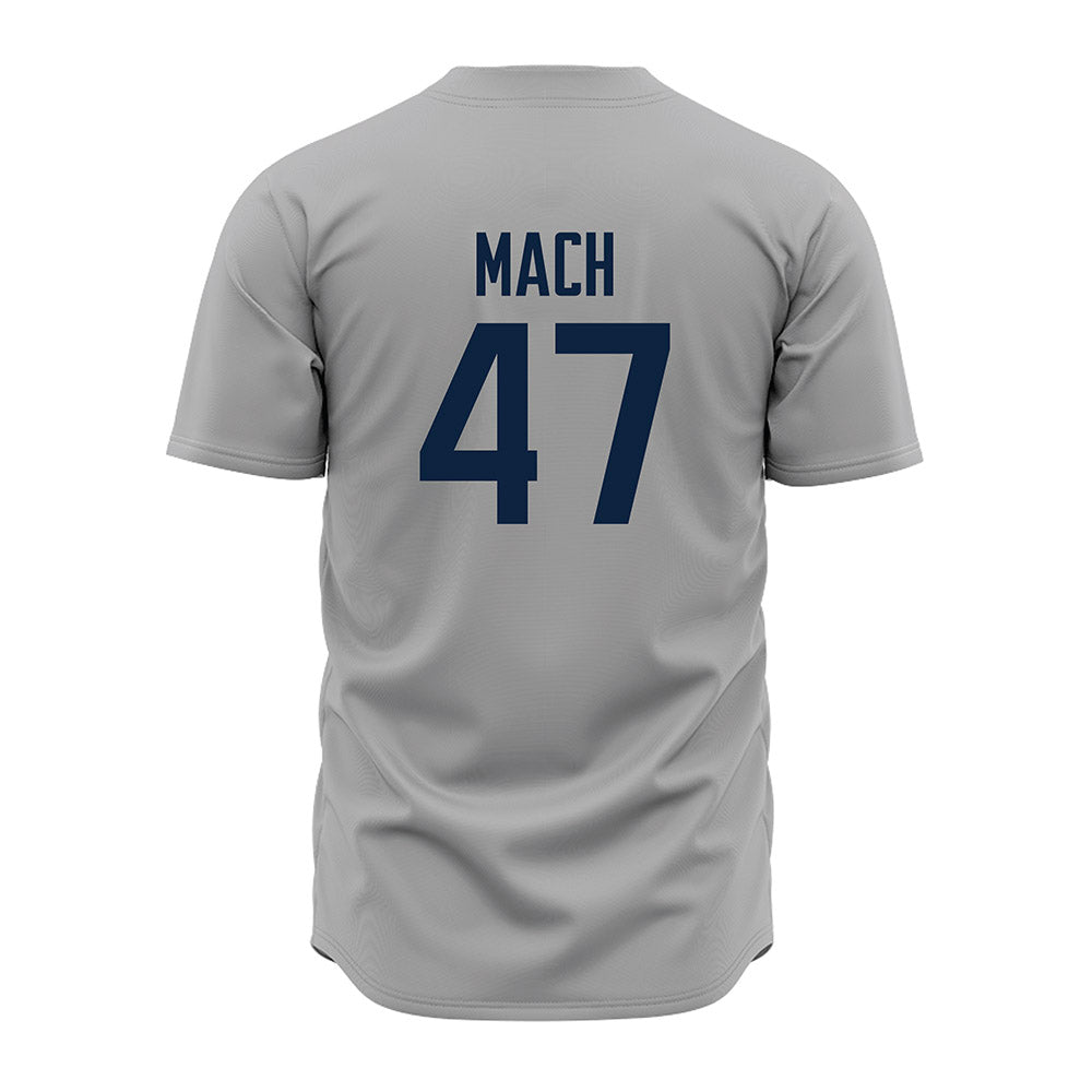 UConn - NCAA Baseball : Alex Mach - Baseball Jersey Gray