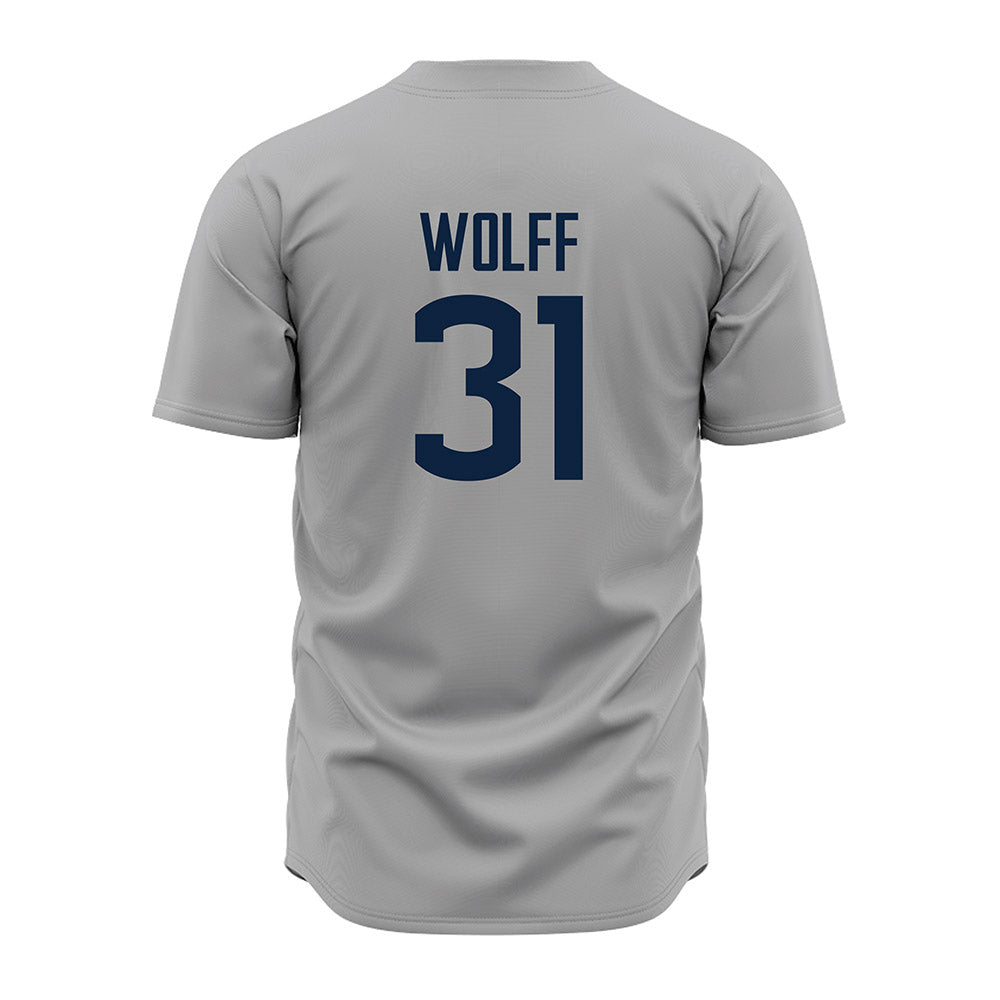 UConn - NCAA Baseball : Devin Wolff - Baseball Jersey Gray