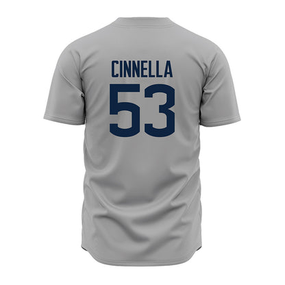 UConn - NCAA Baseball : Joe Cinnella - Baseball Jersey Gray