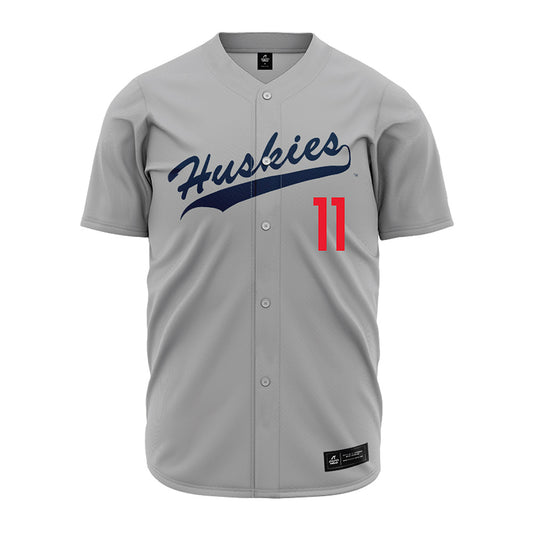 UConn - NCAA Baseball : Jake Studley - Baseball Jersey Gray