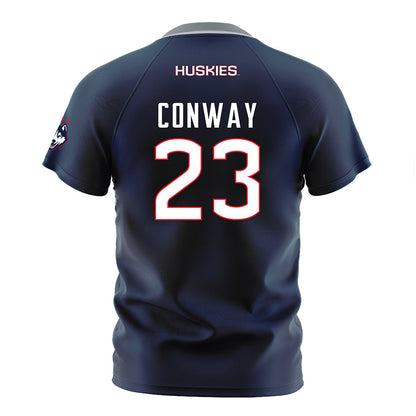 UConn - NCAA Men's Soccer : Eli Conway Navy Jersey