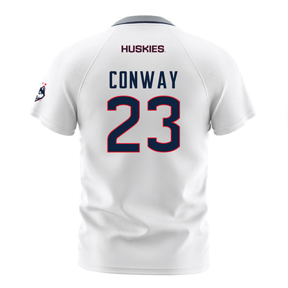 UConn - NCAA Men's Soccer : Eli Conway White Jersey