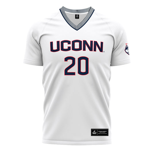 UConn - NCAA Men's Soccer : Elijah Hope White Jersey