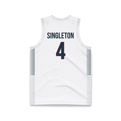 FDU - NCAA Men's Basketball : Grant Singleton White Jersey