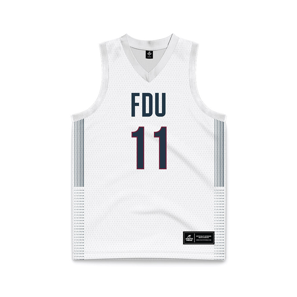 FDU - NCAA Men's Basketball : Sean Moore White Jersey