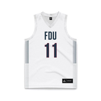 FDU - NCAA Men's Basketball : Sean Moore White Jersey