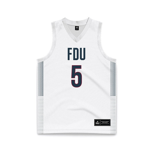 FDU - NCAA Men's Basketball : Ansley Almonor White Jersey