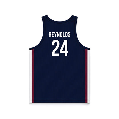 FDU - NCAA Men's Basketball : Brayden Reynolds Blue Side Striped Jersey