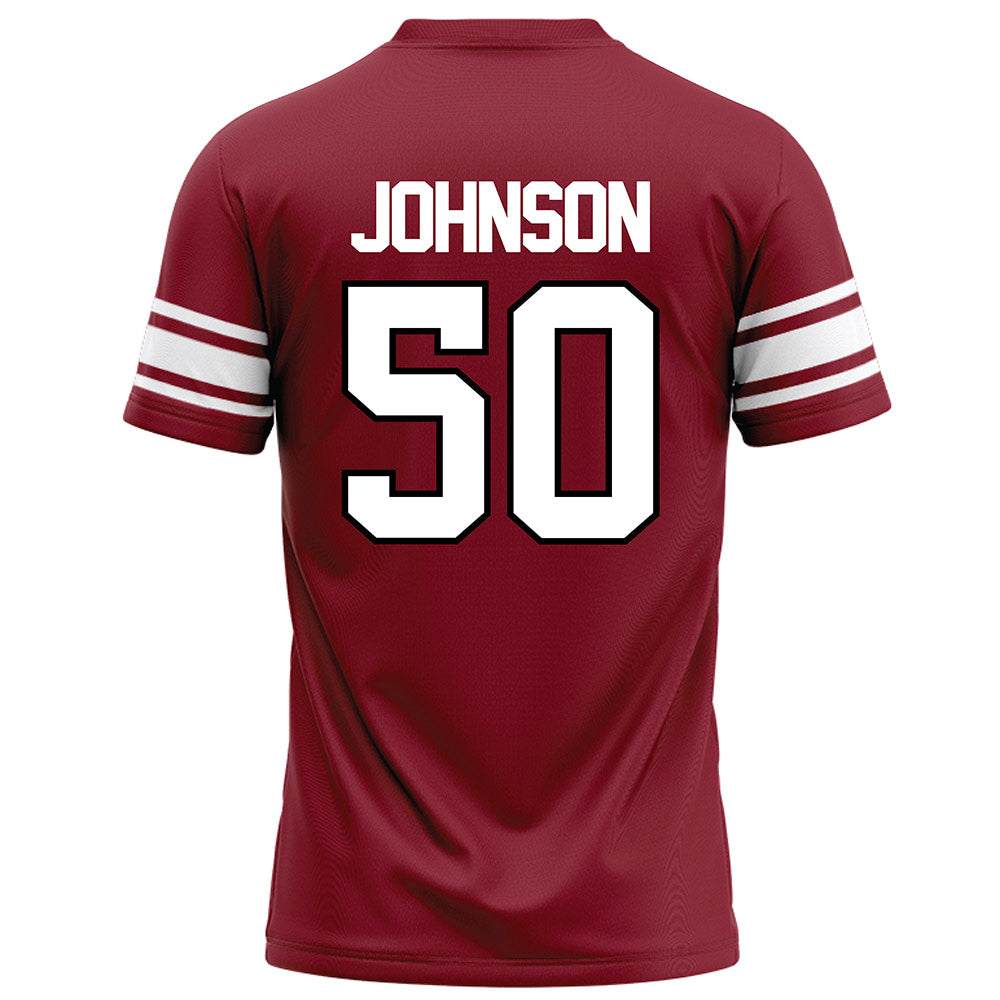 NCCU - NCAA Football : Thomas Johnson Red Jersey