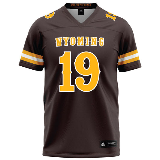Wyoming - NCAA Football : Caleb Cooley - Brown Jersey