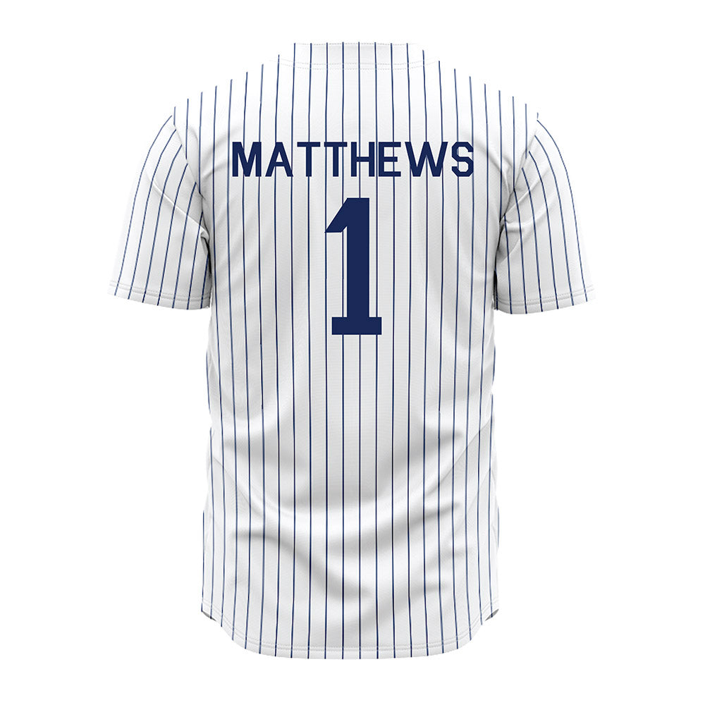 Rice - NCAA Baseball : Caleb Matthews - White Baseball Jersey