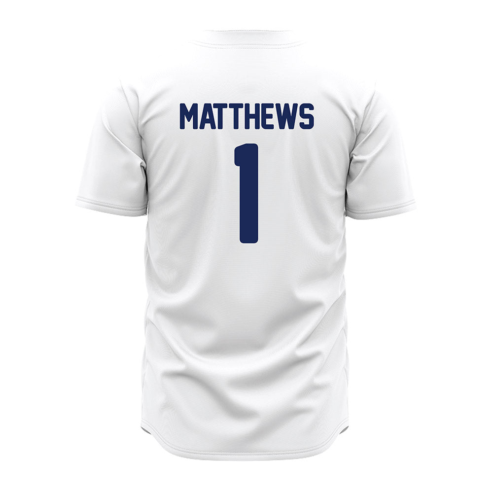 Rice - NCAA Baseball : Caleb Matthews - White Baseball Jersey