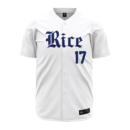 Rice - NCAA Baseball : Graiden West - White Baseball Jersey