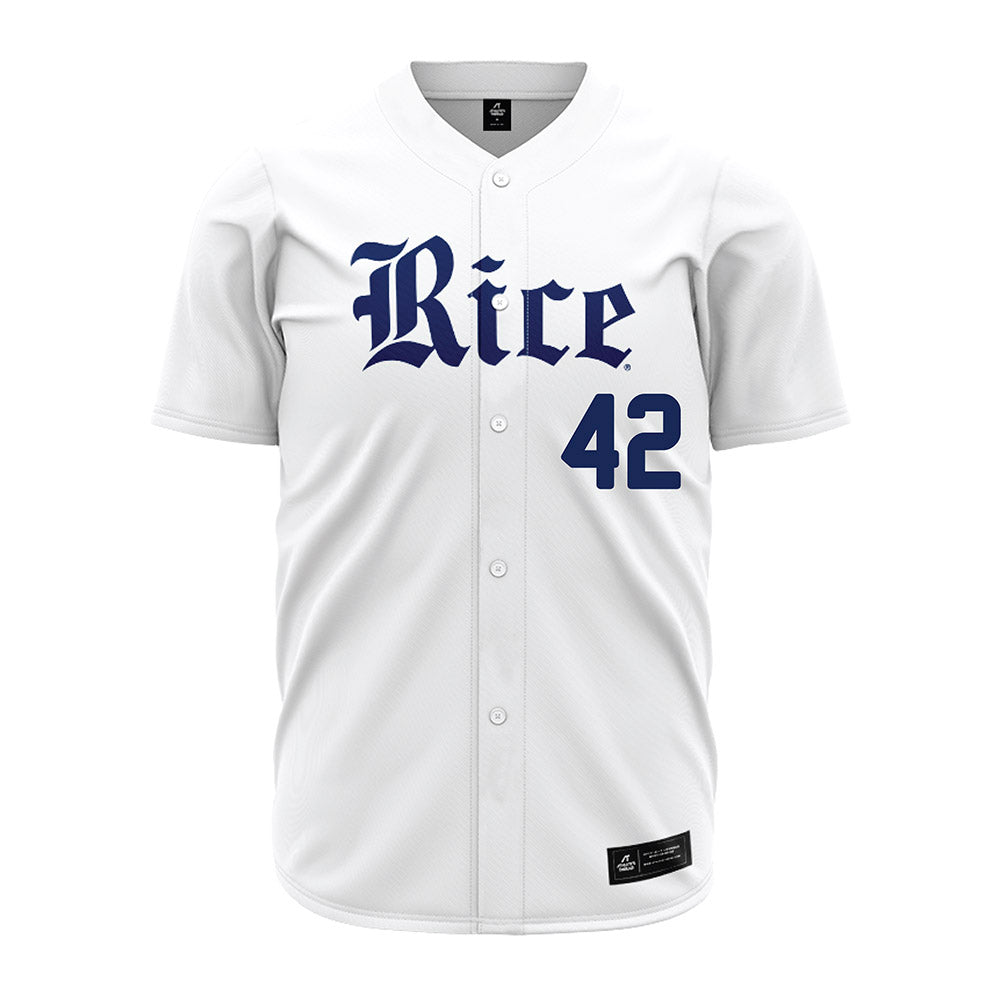 Rice - NCAA Baseball : Manny Garza - White Baseball Jersey