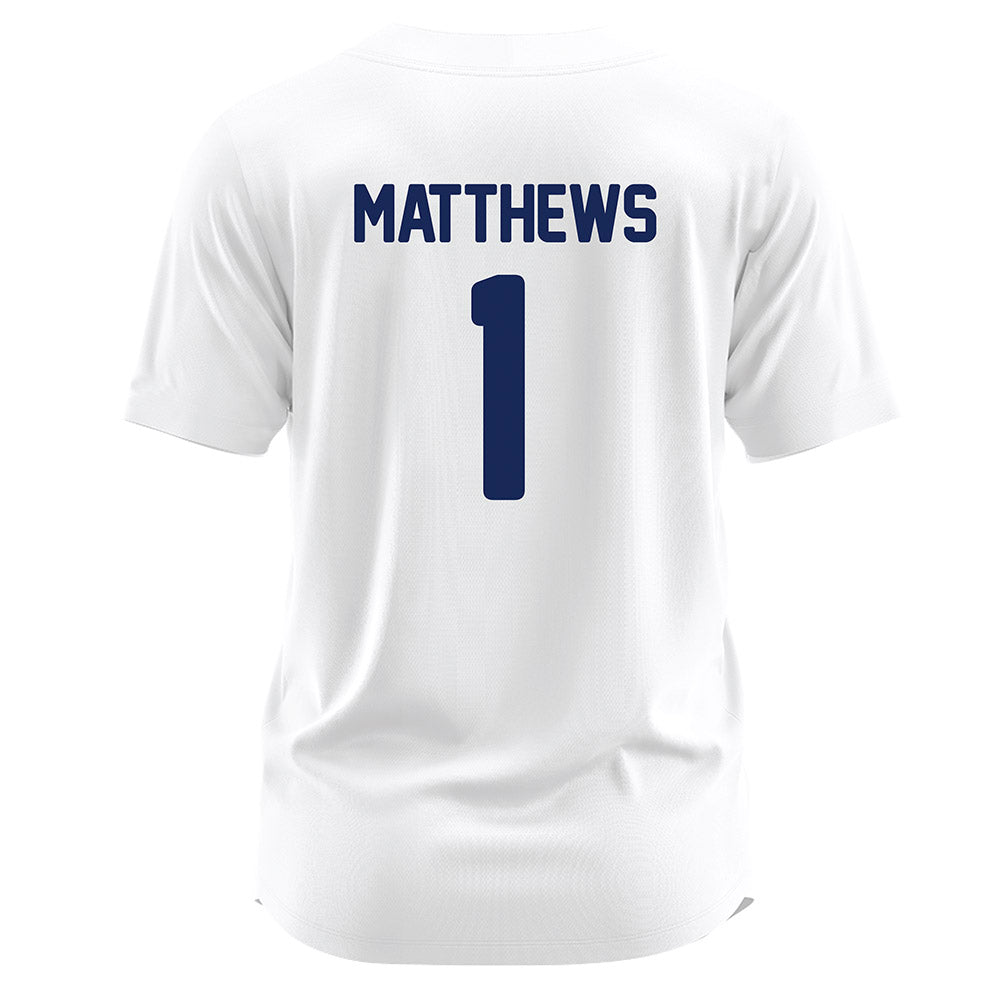 Rice - NCAA Baseball : Caleb Matthews - White Football Jersey