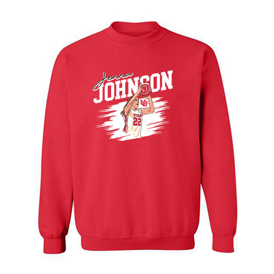 Utah - NCAA Women's Basketball : Jenna Johnson Illustration Crewneck Sweatshirt