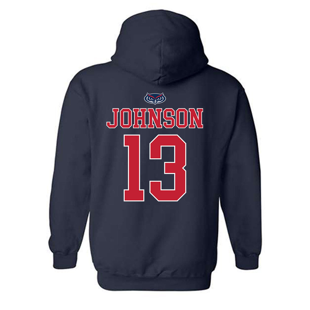 FAU - NCAA Men's Basketball : Jack Johnson - Hooded Sweatshirt Replica Shersey