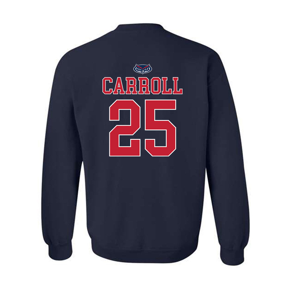 FAU - NCAA Men's Basketball : Tre Carroll - Crewneck Sweatshirt Replica Shersey