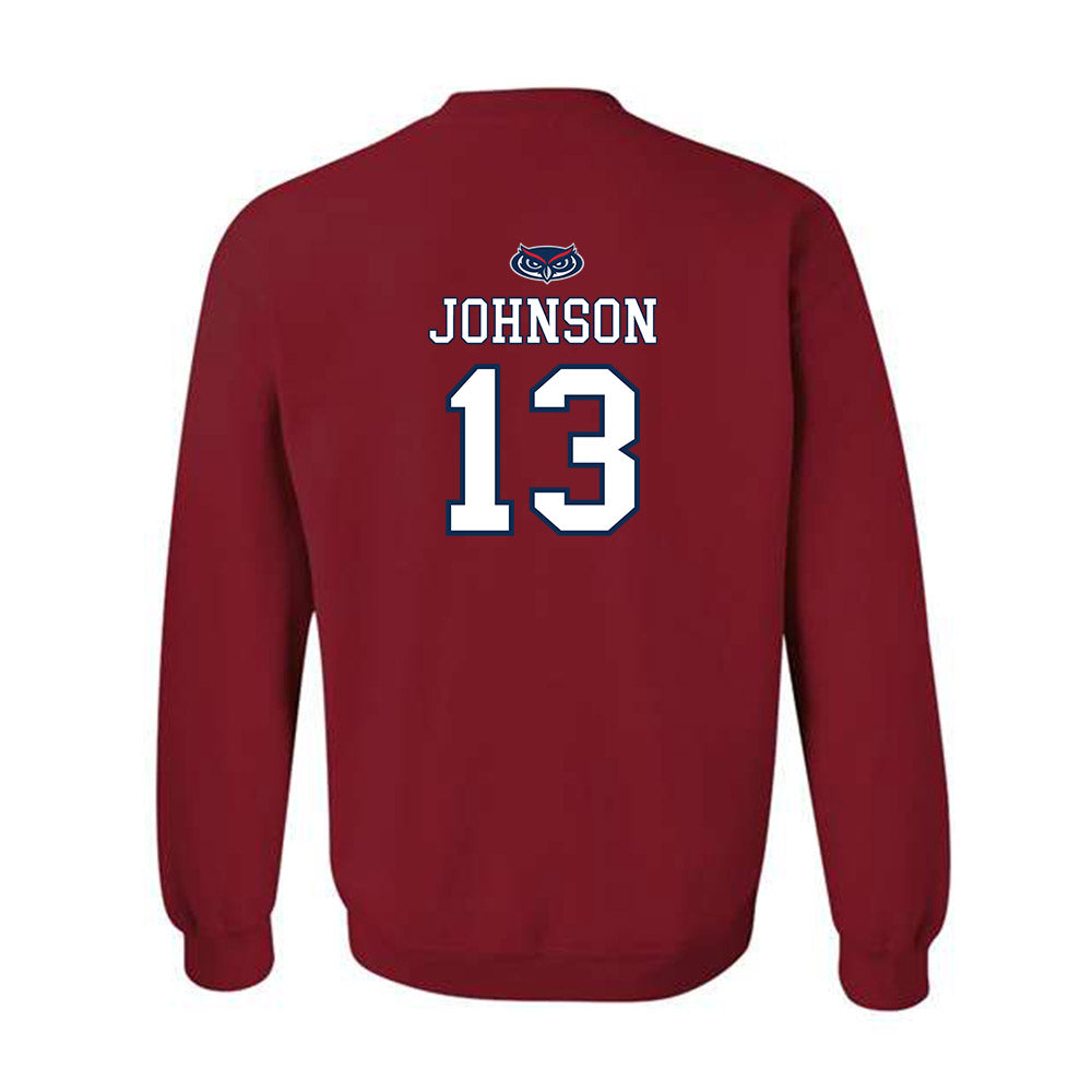 FAU - NCAA Men's Basketball : Jack Johnson - Crewneck Sweatshirt Replica Shersey