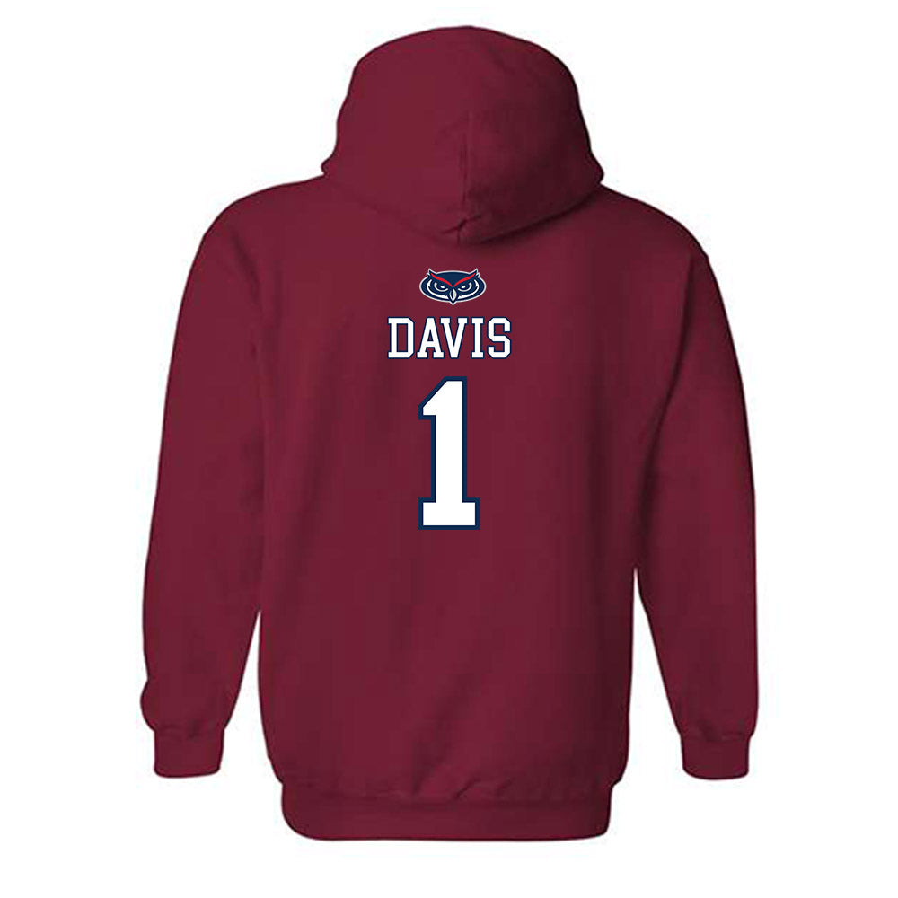 FAU - NCAA Men's Basketball : Johnell Davis - Hooded Sweatshirt Replica Shersey