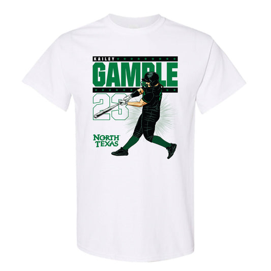 North Texas - NCAA Softball : Kailey Gamble Illustration Short Sleeve T-Shirt