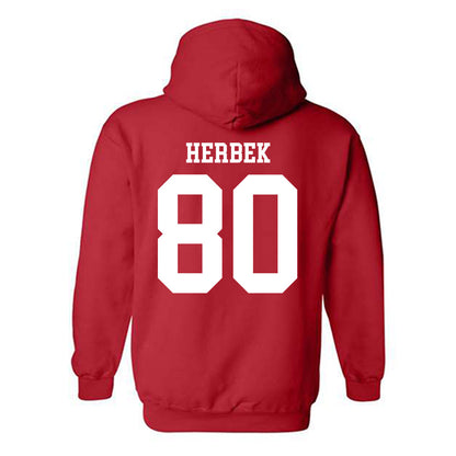 Nebraska - NCAA Football : Jacob Herbek Shersey Hooded Sweatshirt