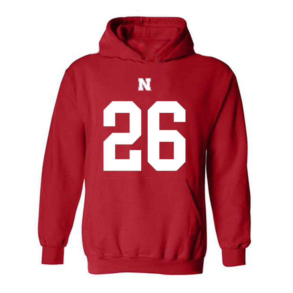 Nebraska - NCAA Football : Roman Mangini Shersey Hooded Sweatshirt