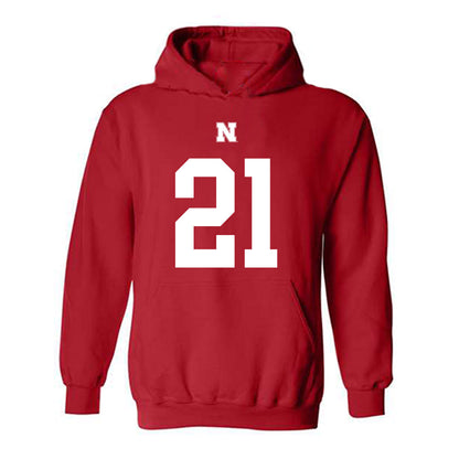 Nebraska - NCAA Football : Emmett Johnson Shersey Hooded Sweatshirt