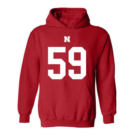 Nebraska - NCAA Football : Henry Lutovsky Shersey Hooded Sweatshirt