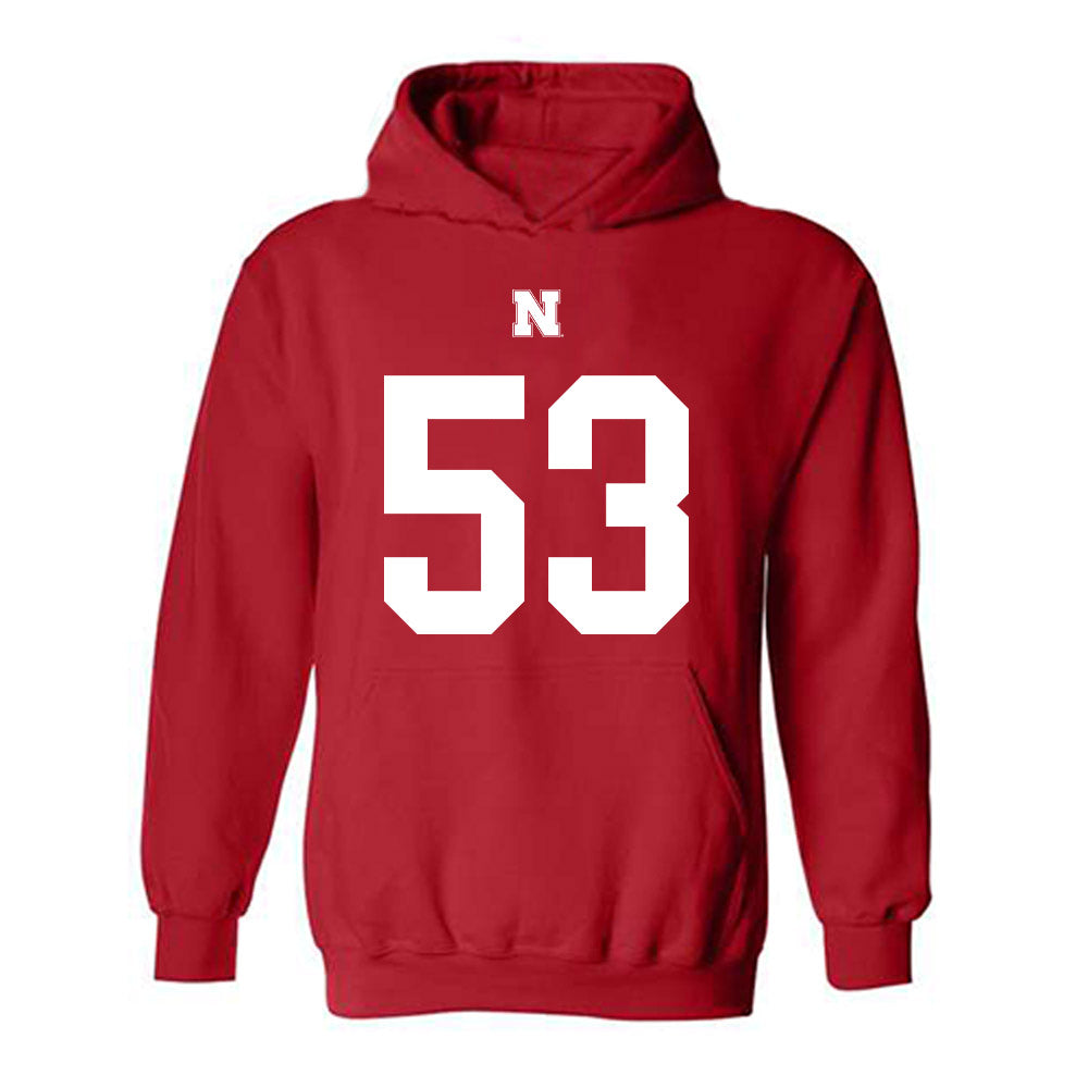 Nebraska - NCAA Football : Jacob Bower - Hooded Sweatshirt Generic Shersey