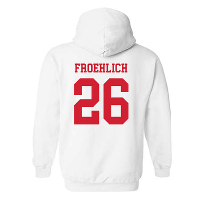 Nebraska - NCAA Baseball : Kyle Froehlich - Hooded Sweatshirt Sports Shersey