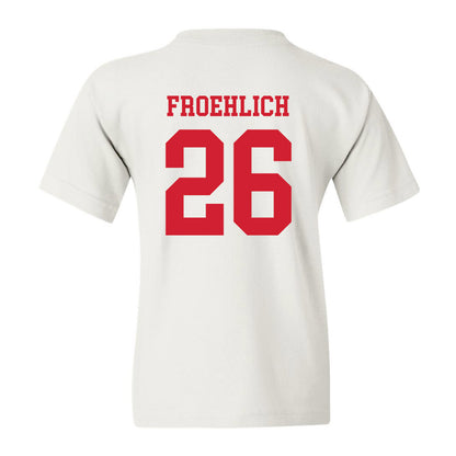 Nebraska - NCAA Baseball : Kyle Froehlich - Youth T-Shirt Sports Shersey