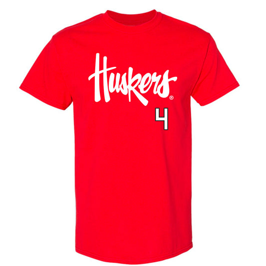 Nebraska - NCAA Softball : Malia Thoms - T-Shirt Sports Shersey