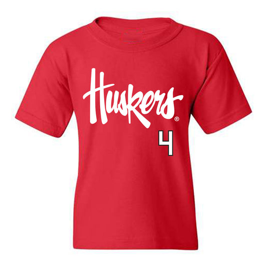 Nebraska - NCAA Softball : Malia Thoms - Youth T-Shirt Sports Shersey