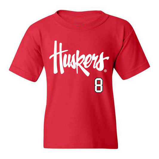 Nebraska - NCAA Softball : Abbie Squier - Youth T-Shirt Sports Shersey