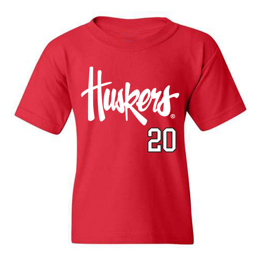 Nebraska - NCAA Softball : Abbey Newlun - Youth T-Shirt Sports Shersey