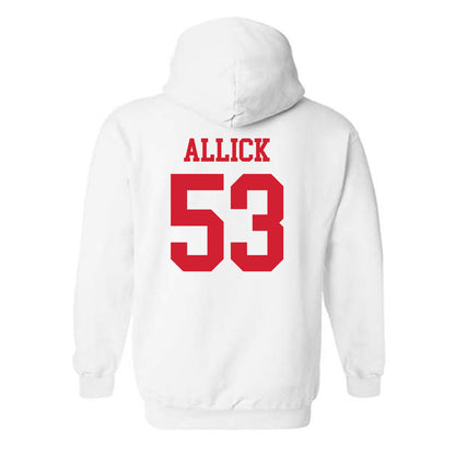 Nebraska - NCAA Men's Basketball : Josiah Allick - Hooded Sweatshirt Classic Shersey