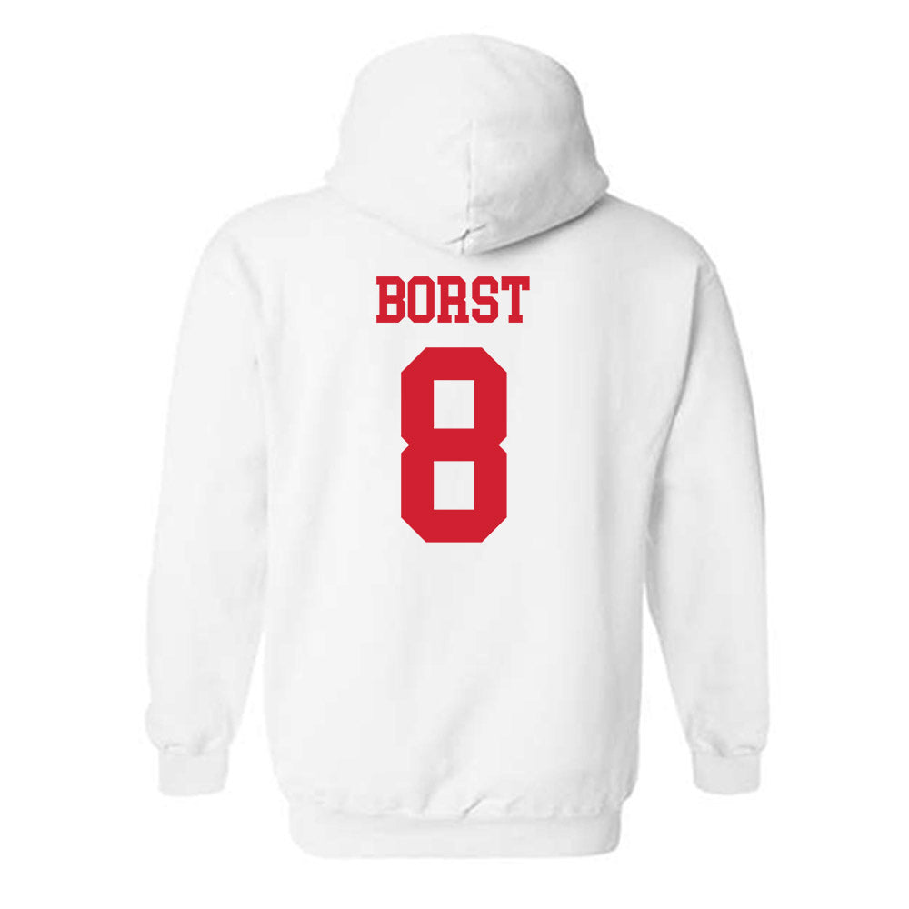 Nebraska - NCAA Baseball : Evan Borst - Hooded Sweatshirt Classic Shersey