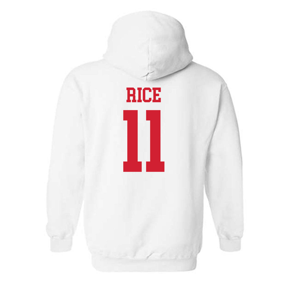 Nebraska - NCAA Men's Basketball : Eli Rice - Hooded Sweatshirt Classic Shersey