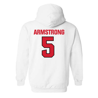 NC State - NCAA Football : Brennan Armstrong - Hooded Sweatshirt Sports Shersey