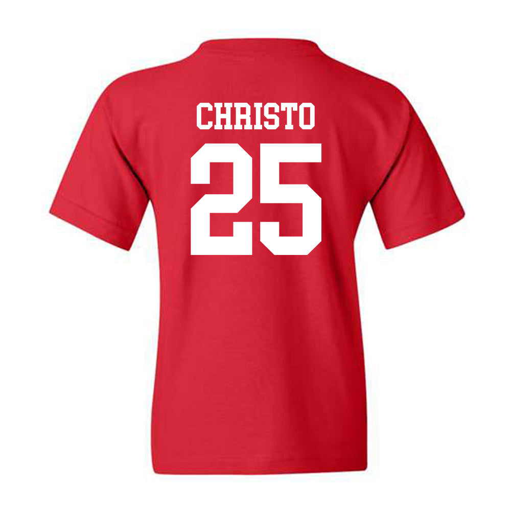 Nebraska - NCAA Baseball : Drew Christo - Youth T-Shirt Sports Shersey