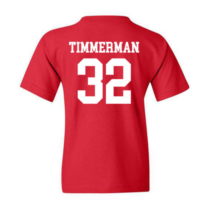 Nebraska - NCAA Baseball : Tucker Timmerman - Youth T-Shirt Sports Shersey