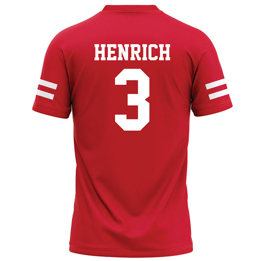 Nebraska - NCAA Football : Nick Henrich - Red Football Jersey