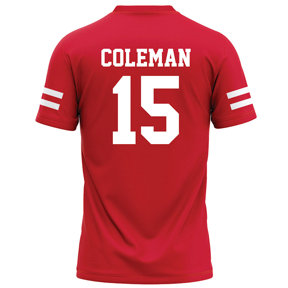 Nebraska - NCAA Football : Malachi Coleman - Red Football Jersey