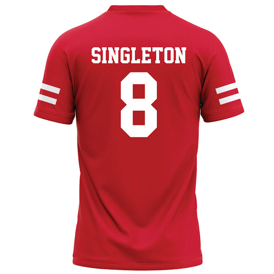 Nebraska - NCAA Football : Deshon Singleton - Red Football Jersey