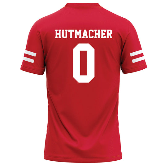 Nebraska - NCAA Football : Nash Hutmacher - Red Football Jersey